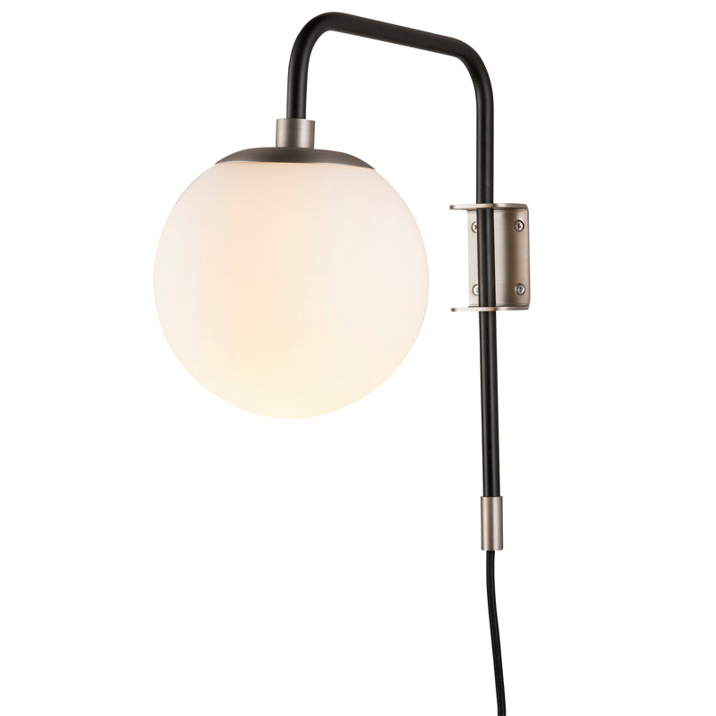 Applique murale articulée à 1 lumière Birchanger, Nickel brossé