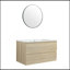 Meuble-lavabo mural 36 po avec lavabo en céramique 36 po, 2 tiroirs à fermeture en douceur, ensemble KD-129195697-129195699