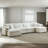 U Shape Sofa, Modern Upholstered 4 Seater Sofa With 2 Ottomans, Premium Soft Sofa-420050952
