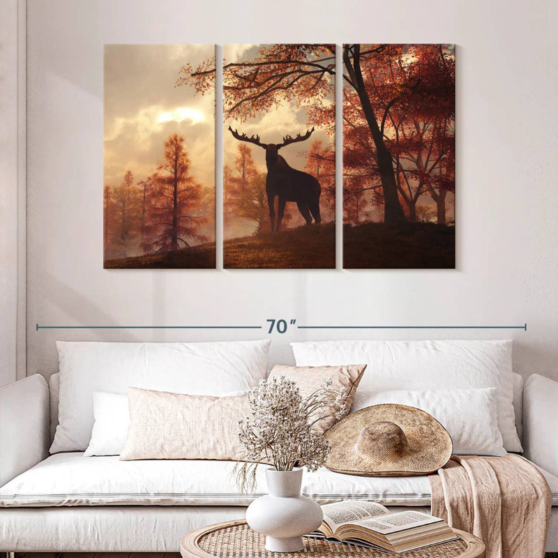 Brampt Autumn Moose, 32" H x 50" W