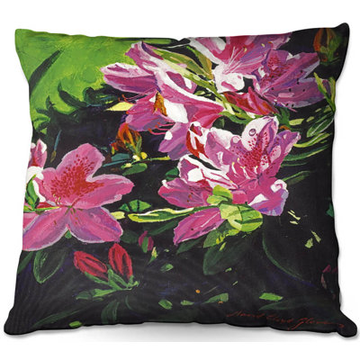 Couch Azaleas Dew Drop Throw Pillow