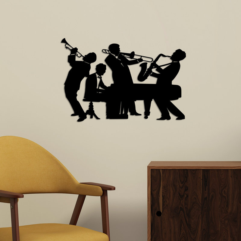 Accessoire mural décoratif en métal, noir, 19,7 po x 13 po | 100% métal, épaisseur: 0,06 pouce | Montage mural facile, décoration élégante pour le salon, la chambre à coucher ou le bureau | Léger à 1,8 lb, conception moderne