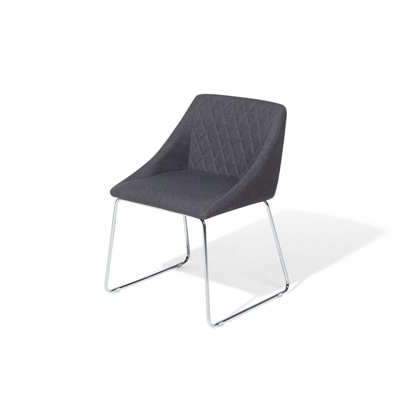 Kirkhill 47.5cm H Polyester Blend Upholstered Side Chair, Dark Grey