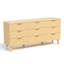 Commode d'appoint 9 tiroirs en bois naturel