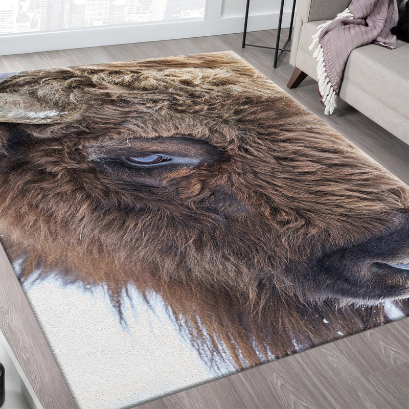 Non Woven Thin Type Printed Rug Featuring an Intricate Floral Pattern Perfect for Elevating Your Living Room or Bedroom Decor