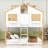 Amance Twin Over Twin House Bunk Bed With Roof, Window, Door And Wooden Ladder-444683720