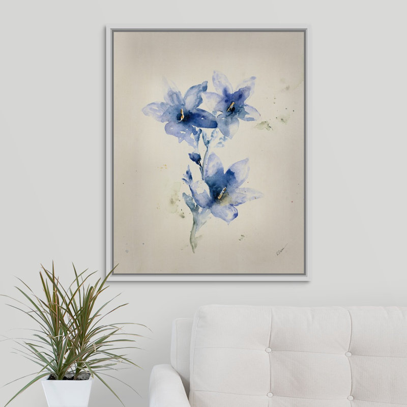 « essential to eden v », peinture sur toile, H 31,7 po x l 25,7 po x p 1,75 po, Cadre flottant blanc