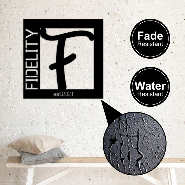 Braboy Water Resistant Steel Text & Numbers Wall Decor