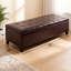 Banc de style contemporain, banc capitonné, banc de rangement pour repose-pieds
