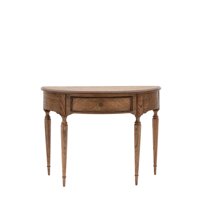 Cleston 92.5cm Solid Wood Top Console Table, Light Brown
