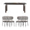 Italian Style Rectangular Modern Simple Rock Table 6 - Person Four Leg Dining Set