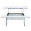 Table basse multifonctionnelle à plateau relevable - essentielle pour les maisons modernes. Pieds en verre trempé, plateau relevable. Parfaitement adapté aux salons et aux bureaux.-27626464
