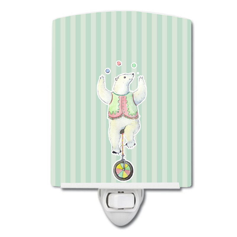 Éclairage pour nuit en céramique avec porte-cirque