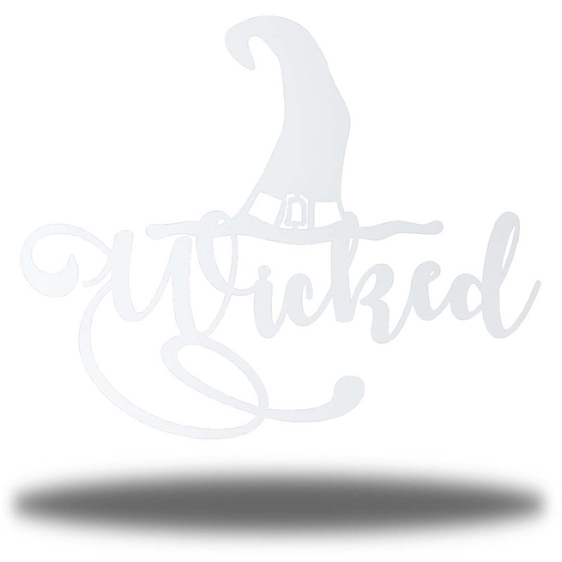 Décoration murale d'Halloween, H 9,50 po x l 12 po x P 0,01 po, Blanc