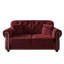 Canapé Chesterfield en velours de luxe avec garniture cloutée et capitonnage à boutons-1639816761