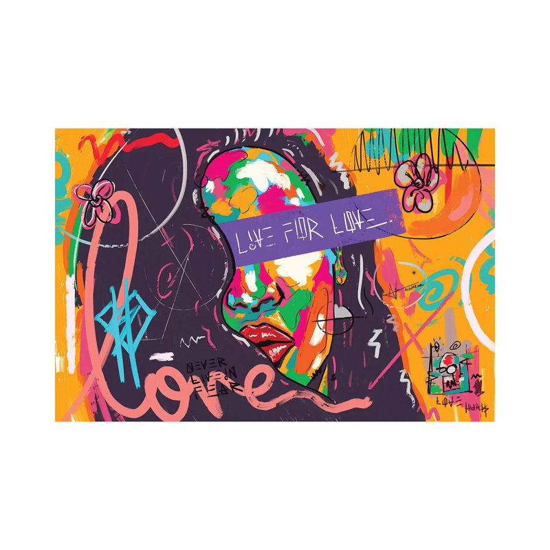 Live For Love Og by Nuwarhol - Print on Canvas, Wrapped Canvas, 30.48cm H x 45.72cm W x 1.91cm D