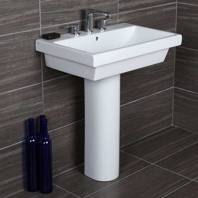 Flou Widespread Bathroom Faucet with Drain Assembly, Polished Chrome