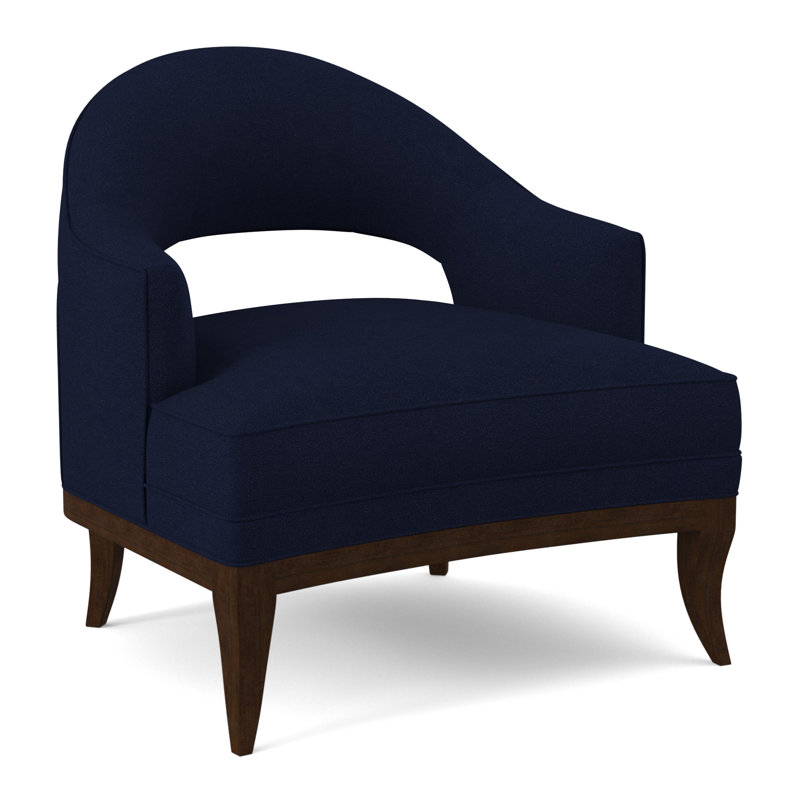 Fauteuil Mariposa, Noyer américain, Mélange de polyester uniforme Margaret