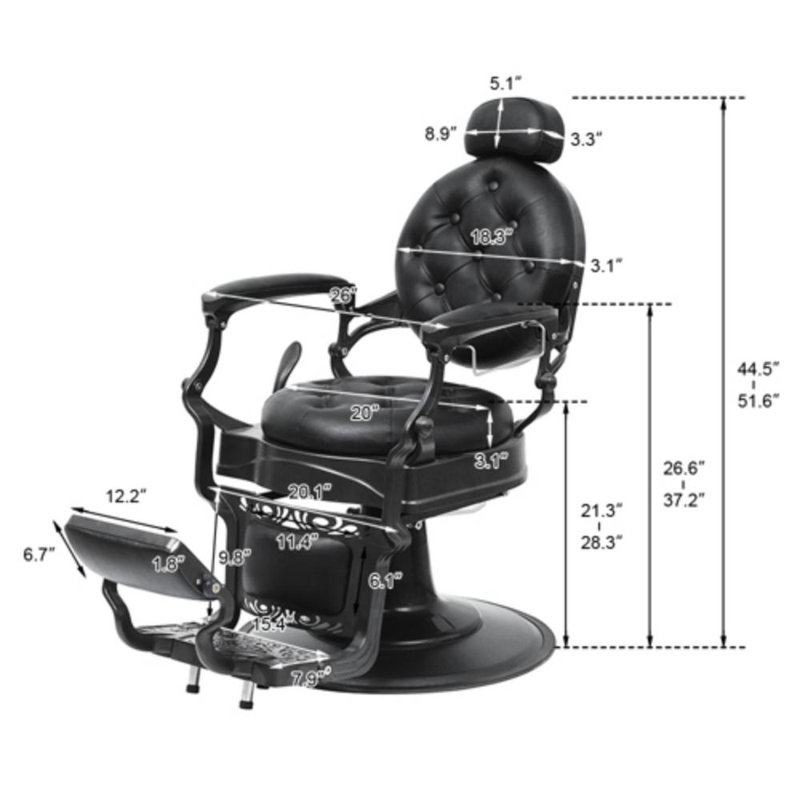 Fauteuil inclinable pivotant Leoric, Noir