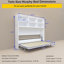 Lit escamotable horizontal innovant avec rangement pour la chambre à coucher, idéal pour économiser de l'espace et fonctionnalité améliorée dans diverses pièces