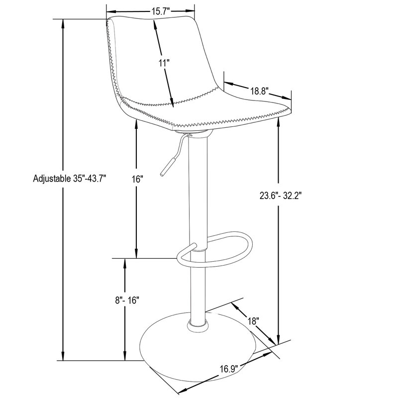Adjustable Green Upholstered Swivel Bar Stools with Metal Base