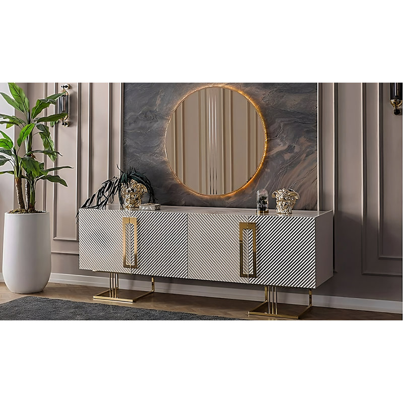 Ensemble de console et miroir Elvina