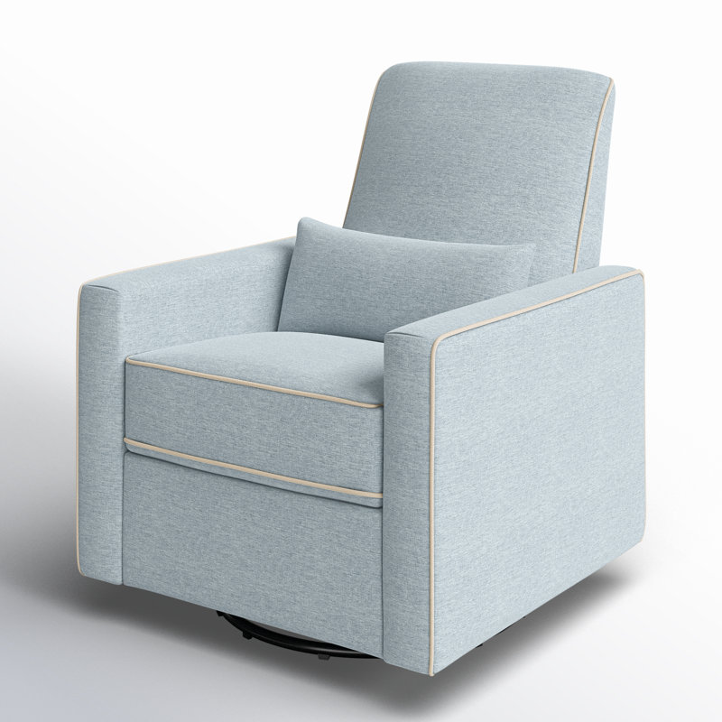 Piper Recliner and Swivel Glider, Heathered Blue