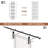 Glass and Manufactured Wood Sliding Barn Door with Installation Hardware Kit-86229087