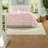 Elegant Blush Bedding Sets, Hypoallergenic Polyester, Ruffled Design For Home