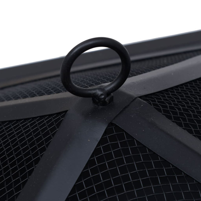 Gelantipy Fire Pit Black 42x42x45 cm Steel