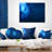 Blue Falling Snow - Abstract Printed Pillow