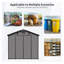 Remise de rangement extérieure en résine verrouillable 8 po x 14 pi - Polypropylène gris foncé