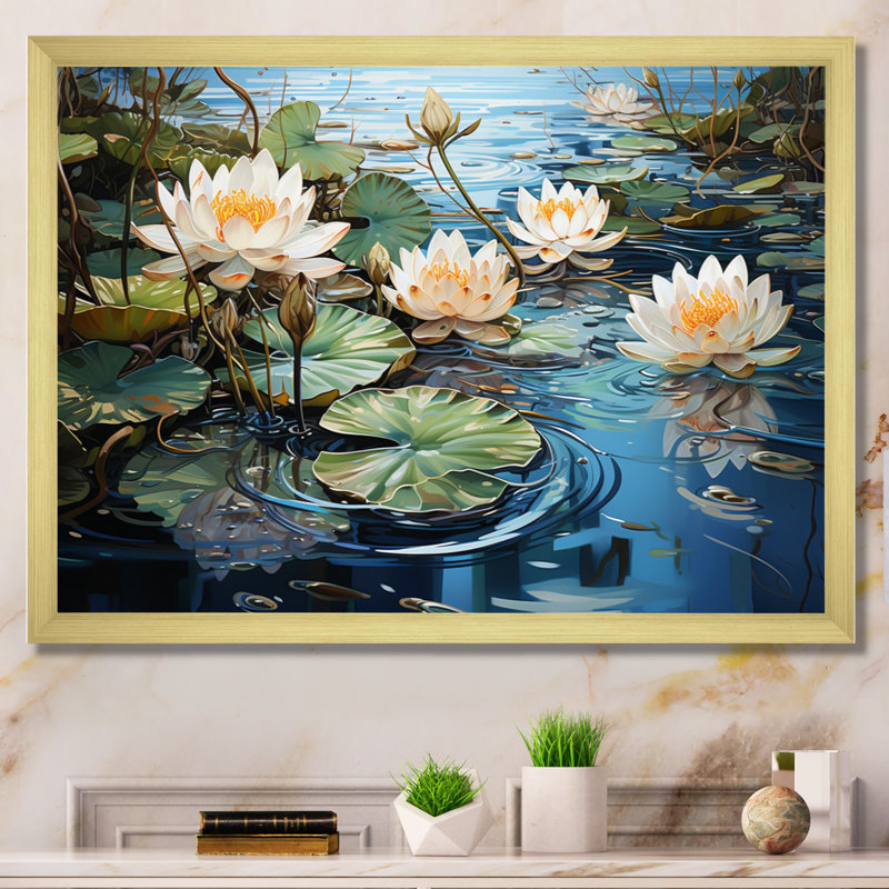 Canada Lakeside Tranquility II - reproduction, H 16 po x l 32 po x P 1 po, Cadre flottant noir
