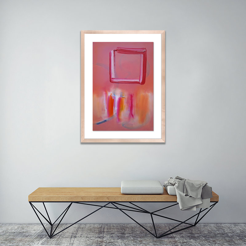Souk Daylight Print by Charles Stuart, 48" H x 34" W x 2.5" D, Light Red/Light Yellow/Pink/Black/White, Natural