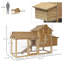Cage à poulailler 59 po 59 po avec 2 portes, nichoir et plateau amovible, en bois naturel