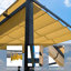 Weather - Toile de pergola rétractable pour le jardin, la terrasse. Structure en aluminium, stable et rouille. Conception murale. Protection. Cadre extérieur gris foncé avec auvent. Protégé. Pour patio, cour arrière, terrasse