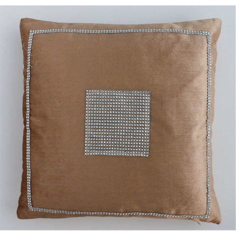 Housse de coussin carrée Dykstra, Doré