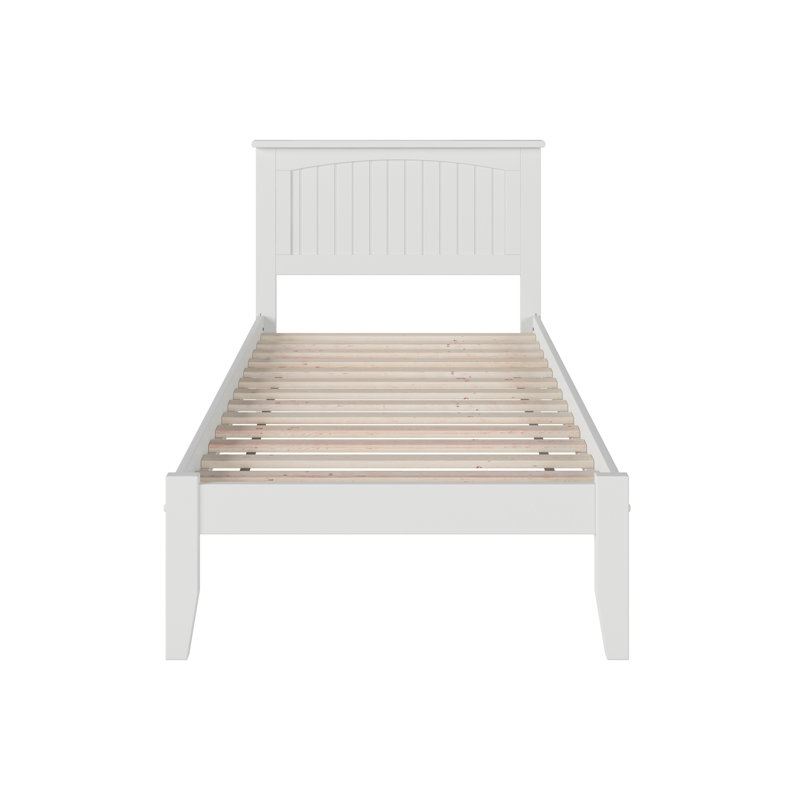  Odalys Solid Wood Platform Bed, Twin XL, White
