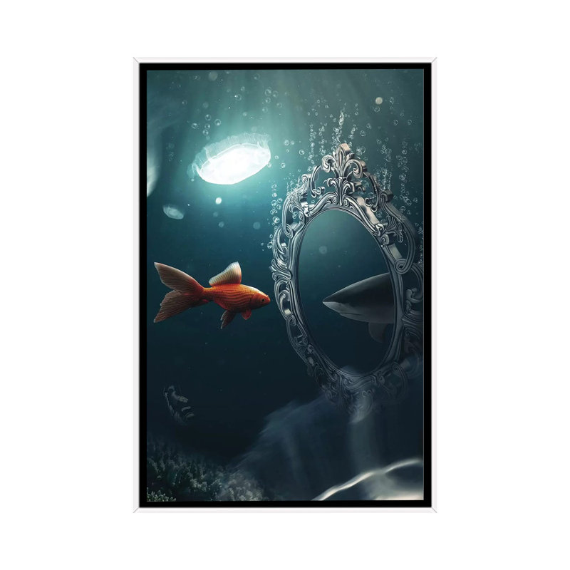 «The Mirror Imagination» par Zenja Gammer - impression d'art graphique, H 40 po x l 26 po x P 1,5 po, Aucun mat