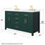 Beckett 60" Freestanding Double Bathroom Vanity with Quartz Top-990040583-990040579-990040589