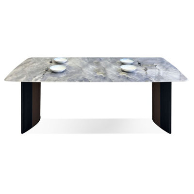 High-end rectangular marble dining table