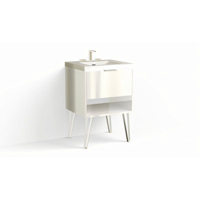 Modo 24" W Freestanding Single Bathroom Vanity with Dawson Leg