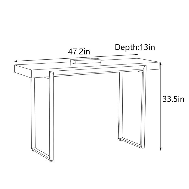 Console Minimalist Luxury, H 33,5 po x l 47,2 po x P 13 po