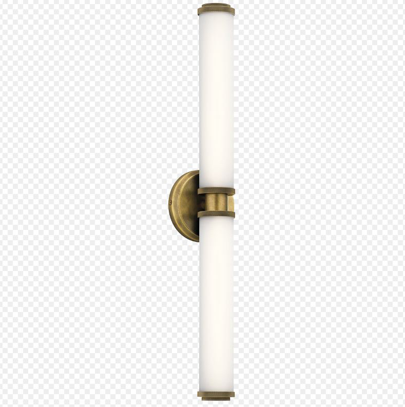 Philipsburg 2 - Light Dimmable LED Vanity Light, Natural Brass