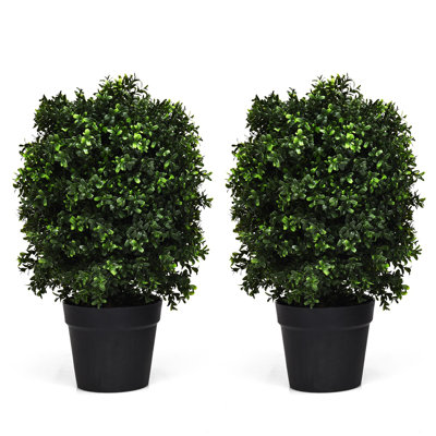 24'' Faux Boxwood Topiary in Planter