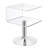 Acrylic Side Table with Stainless Steel Base, C Shaped End Table for Sofa