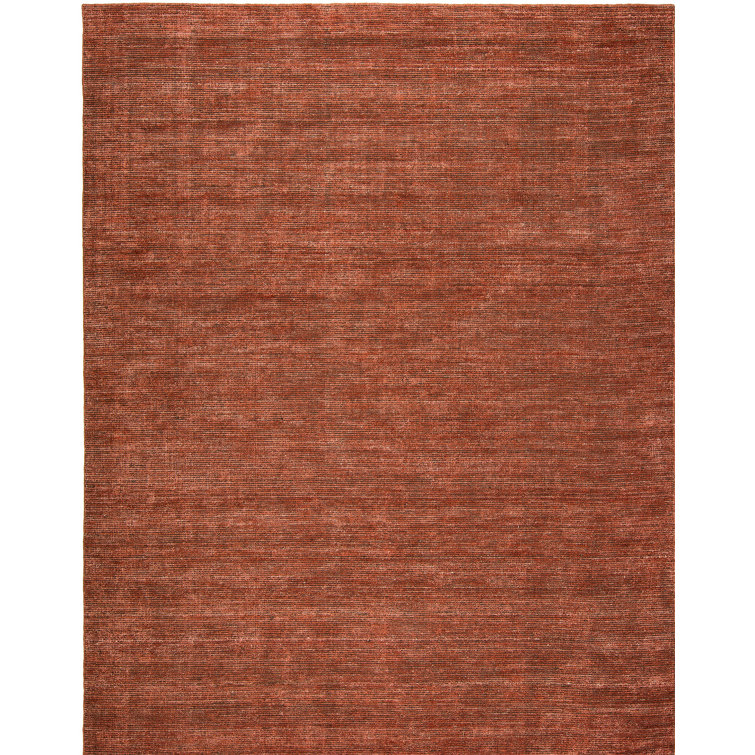Chelsie Handwoven Wool Rusty Rose Area Rug