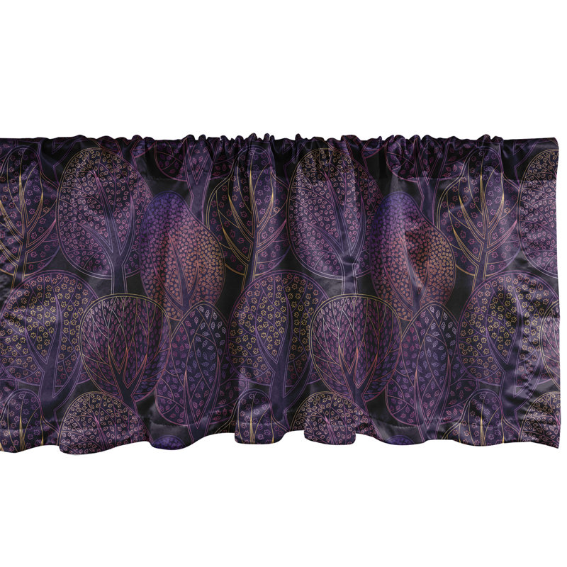 Multicolore motif cantonnière mauve foncé Ambesonne