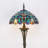 Tiffany Floor Lamp Blue Green Stained Glass Jewelry Baroque Standing Reading Light 16X16X70 Inches Antique Pole Corner Lamp Decor Bedroom Office Living Room