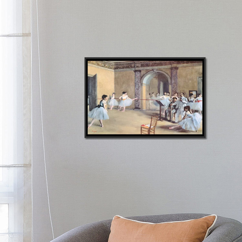 «The Dance Foyer at the Opera» par Edgar Degas, reproduction d'art sur toile, H 18 po x l 26 po x P 1,5 po, Pas de tapis
